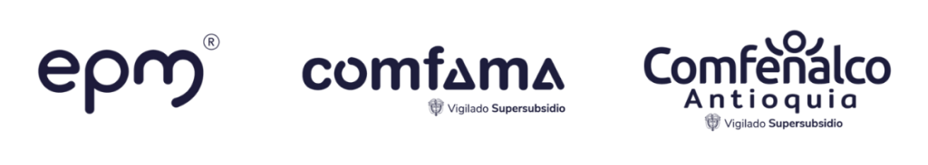 Logos EPM, Comfama y Comfenalco